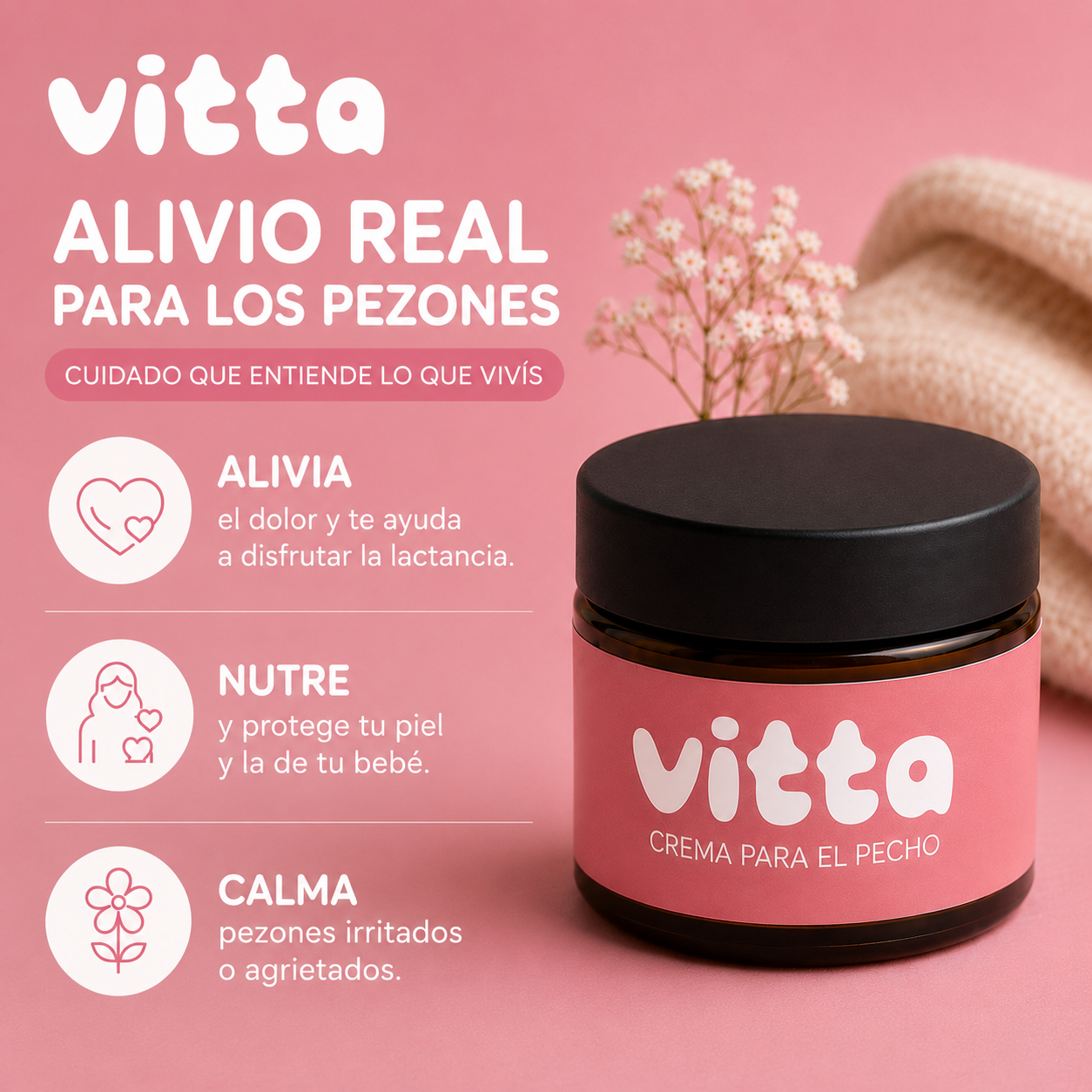 Vitta Crema para el Pecho - Alivio real para los pezones